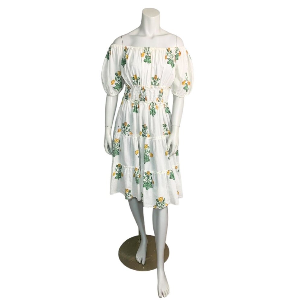 CJ LAING Daisy Midi Garden Girl Dress in Primrose Cotton Print - Picture 12 of 13